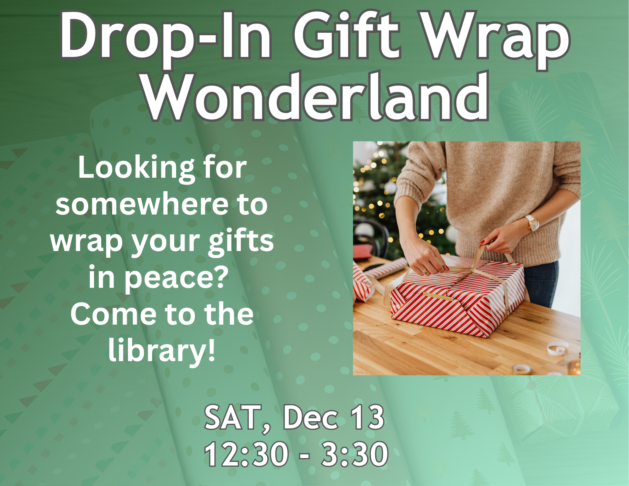 drop-in gift wrap wonderland