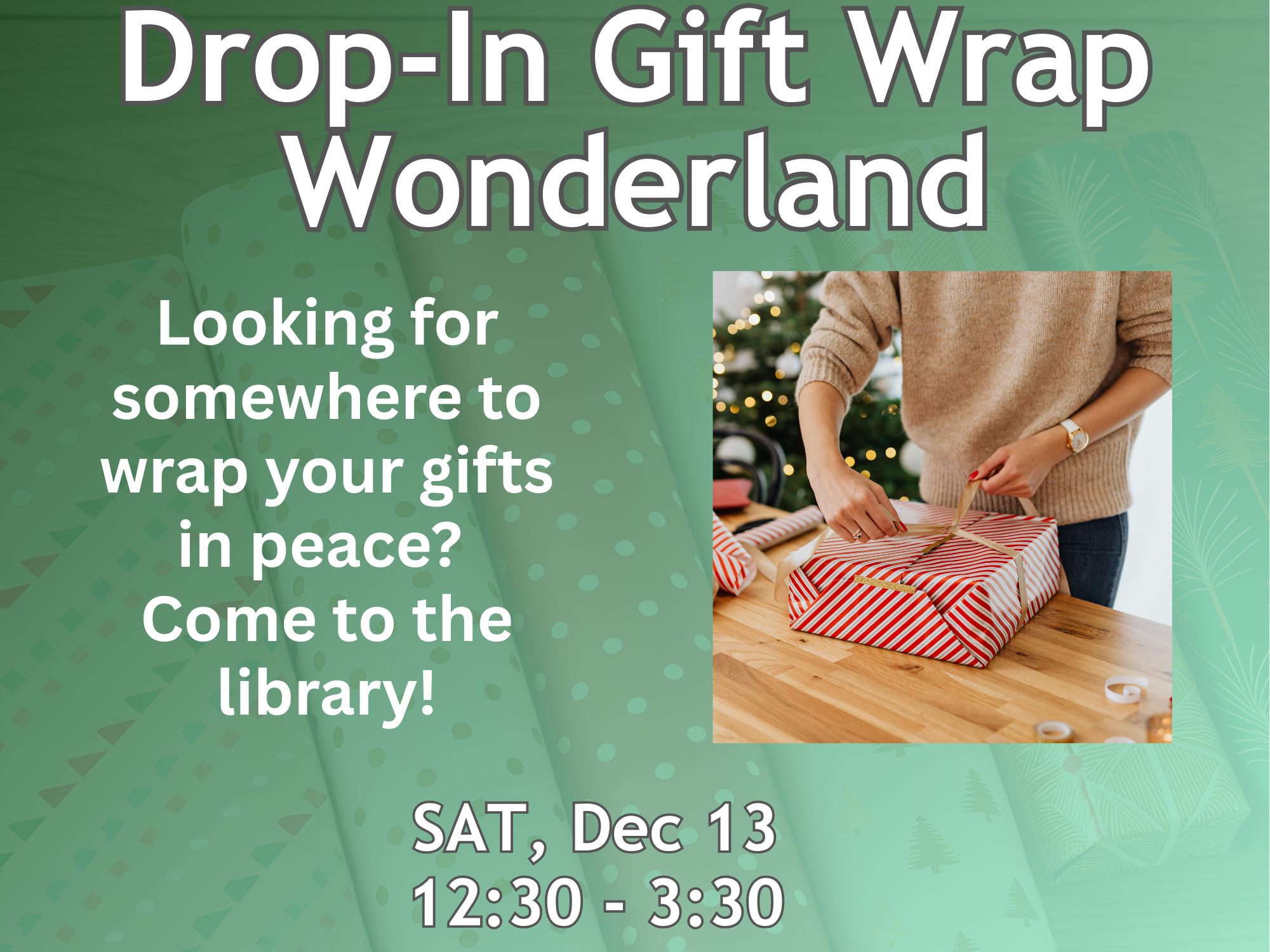 drop-in gift wrap wonderland