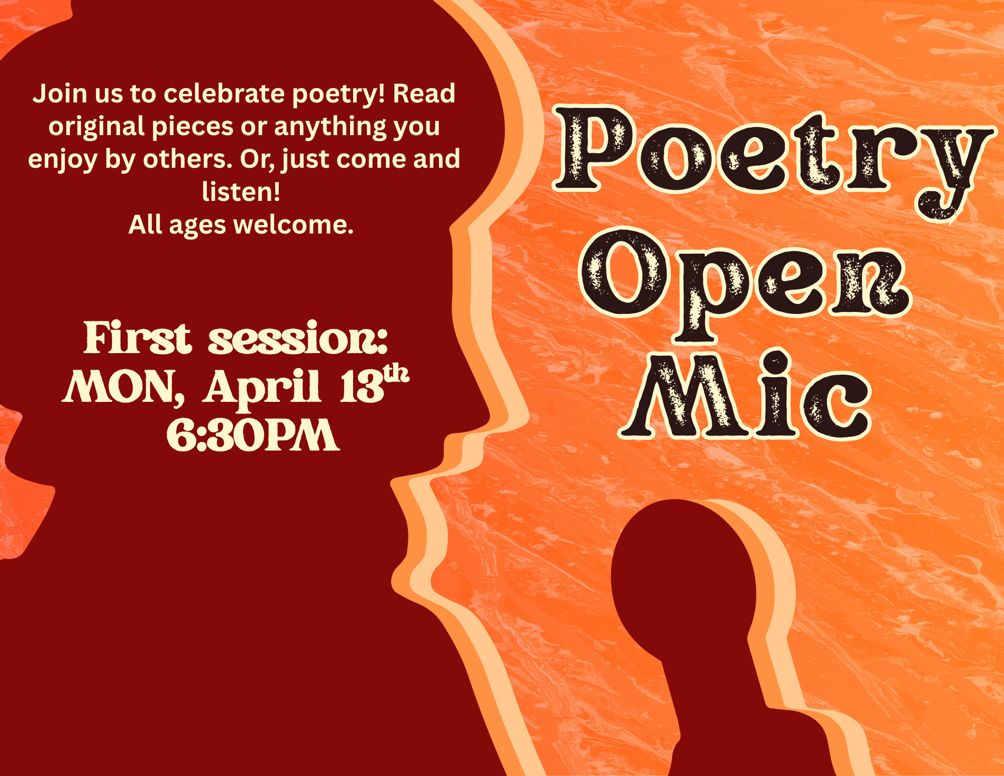 poetry open mic flyer