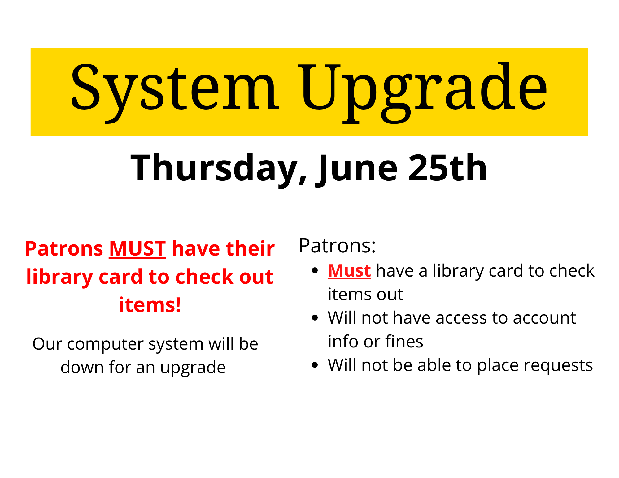 Polaris outage sign