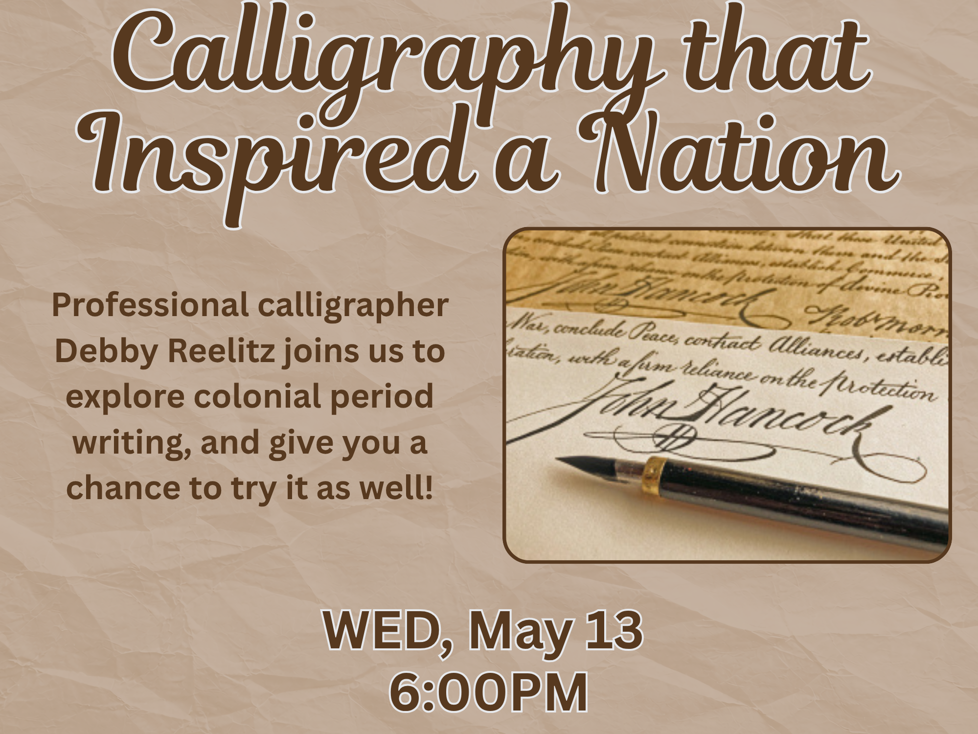 Calligraphy that Inspired a Nation Flyer