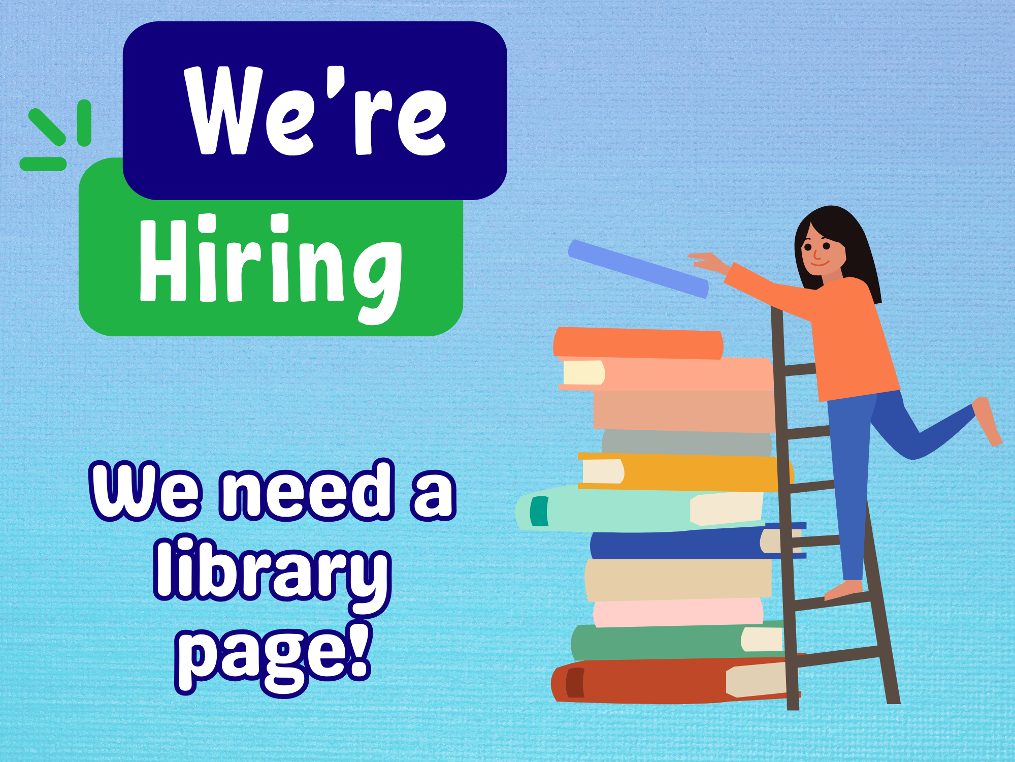 Hiring slide - we need a library page