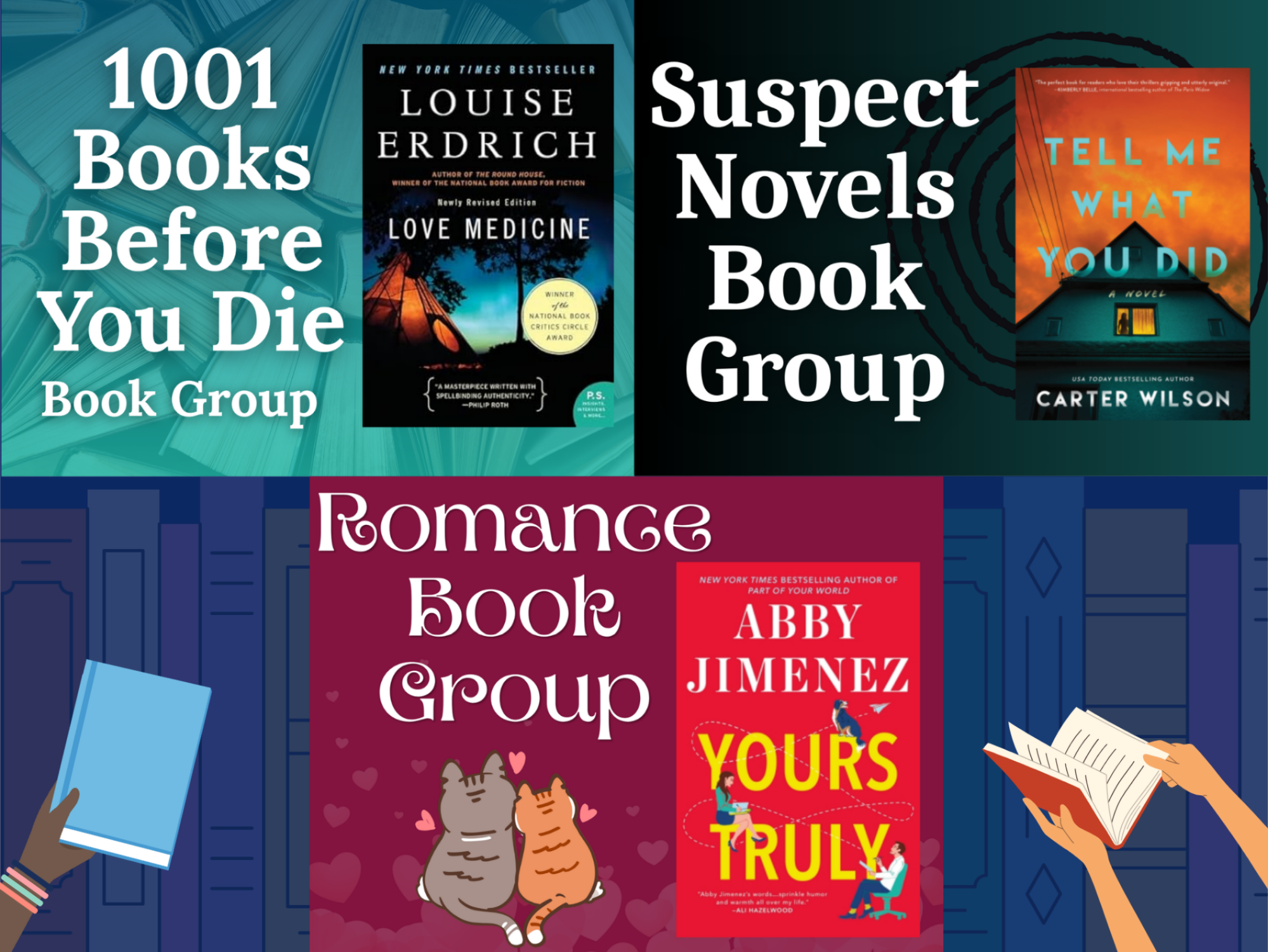 Three new book groups flyer